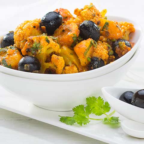 ACHARI OLIVE ALOO GOBHI