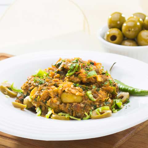 BAIGAN AND OLIVE BHARTA