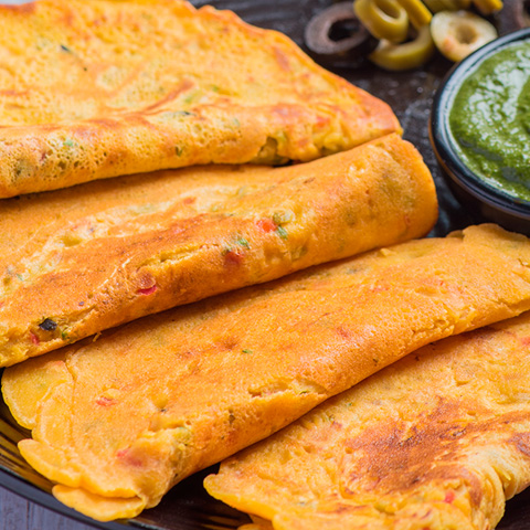 BESAN KA CHEELA(CHILLA) WITH OLIVES