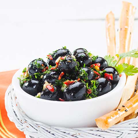 MASALA MARINATED BLACK OLIVES