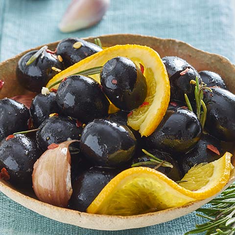 ORANGE CHAAT MASALA OLIVES FROM SPAIN
