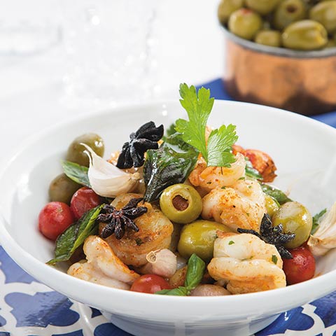 PRAWN CASSEROLE WITH OLIVES FROM SPAIN