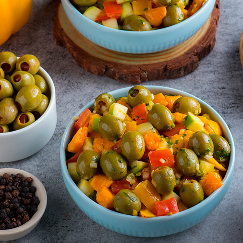 SPANISH OLIVE AND MANGO SALSA