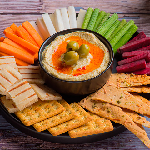 SPICY CASHEW DIP WITH GREEN OLIVES